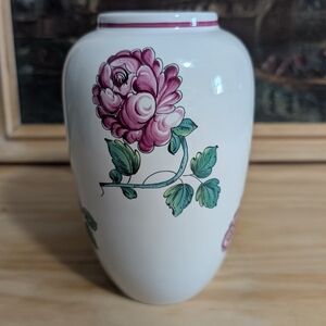 Tiffany & Co Strasbourg Flowers 7 1/2” Vase Floral Porcelain Portugal